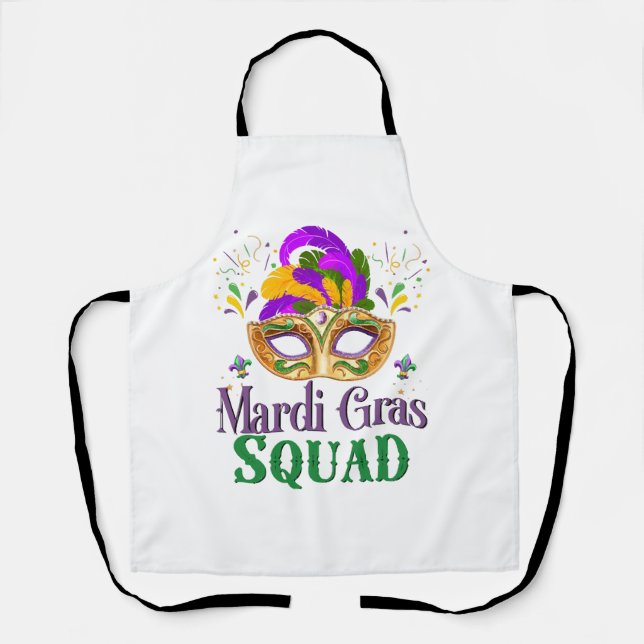 Mardi Gras Squad Apron (Front)