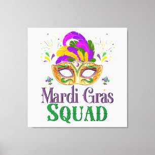 Mardi Gras Squad Canvas Print