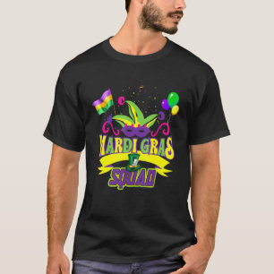 Mardi Gras Squad Costume Carnival Mask T-Shirt