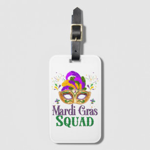 Mardi Gras Squad Luggage Tag