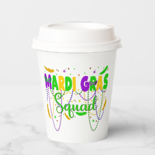 Mardi Gras Squad NOLA New Orleans Parade Paper Cups