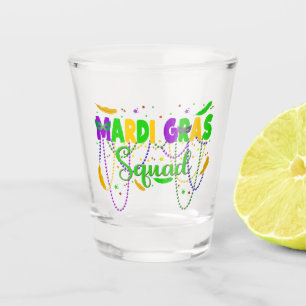 Mardi Gras Squad NOLA New Orleans Parade Shot Glass