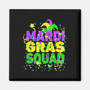 Mardi Gras Squad Party Costume Outfit - Funny Mard Magnet