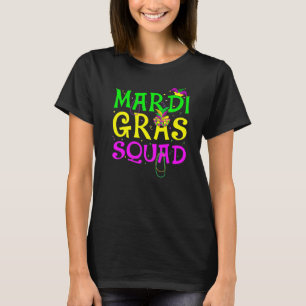 Mardi Gras Squad Party Costume Outfit Funny Mardi  T-Shirt