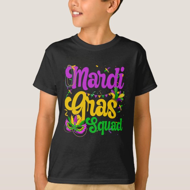 Mardi Gras Squad Party Costume T-Shirt (Front)