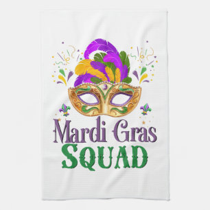 Mardi Gras Squad Tea Towel