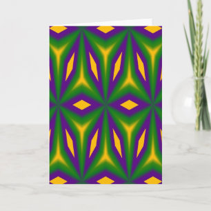Mardi Gras Star Greeting Card