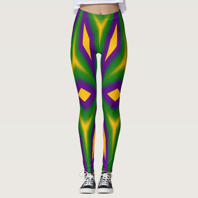 Mardi Gras Star Leggings (Front)