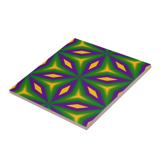 Mardi Gras Star Tile (Side)