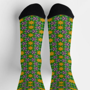 Mardi Gras Stars Socks