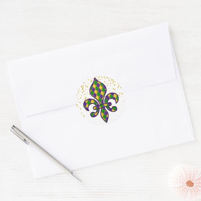 Mardi Gras Sticker (Envelope)
