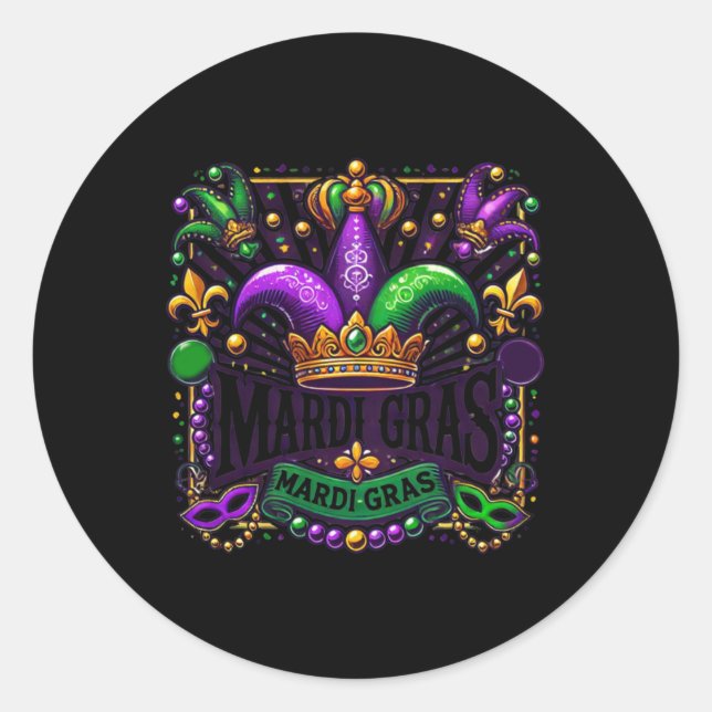 Mardi Gras Sticker  (Front)