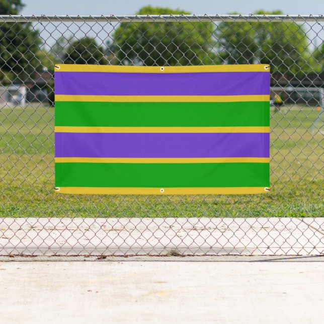 Mardi Gras Stripes Banner (Insitu)