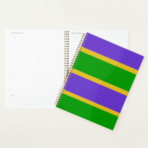 Mardi Gras Stripes Colours Planner