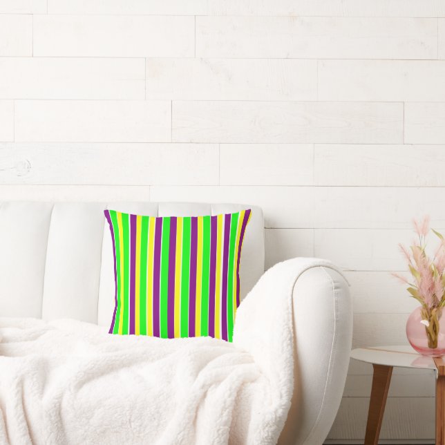 Mardi Gras Stripes Cushion (Couch)