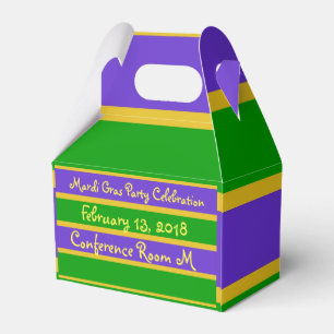 Mardi Gras Stripes Favour Box