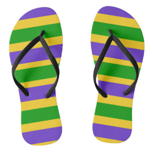 Mardi Gras Stripes Jandals