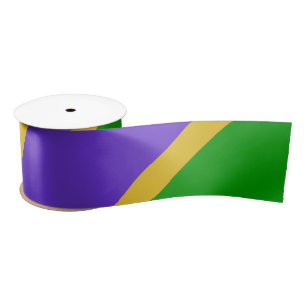 Mardi Gras Stripes Satin Ribbon