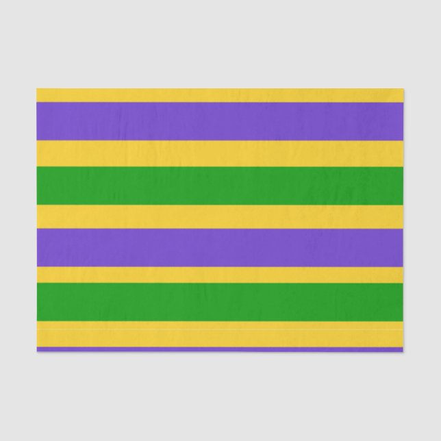 Mardi Gras Stripes Tissue Paper (Front)