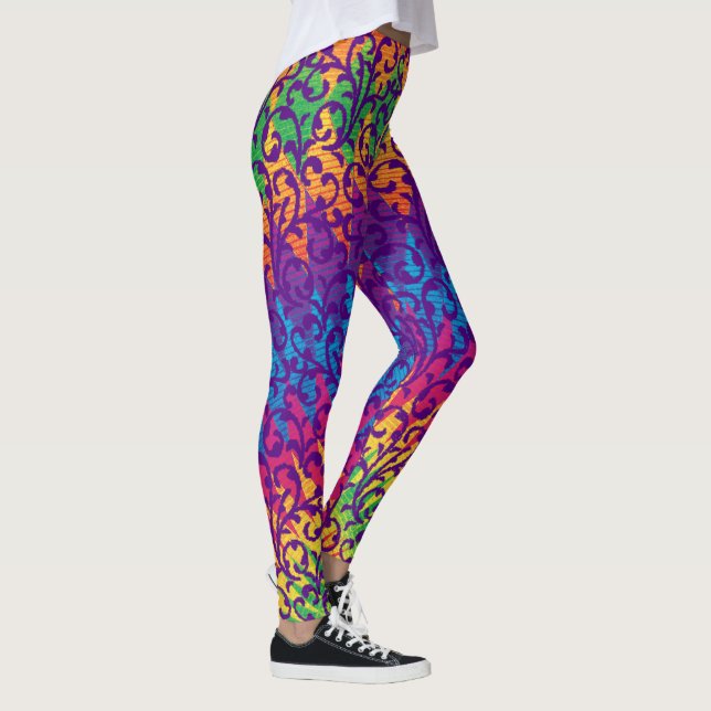 Mardi Gras Style Colourful Leggings (Right)