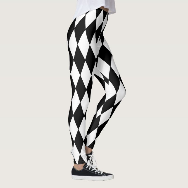 Mardi Gras  Style Harlequin Pattern Leggings (Right)