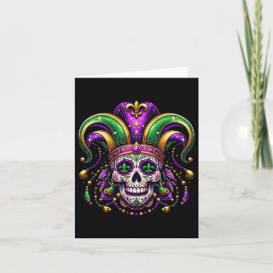 Mardi Gras Sugar Skull Outfit Costume Men Women Ma Card