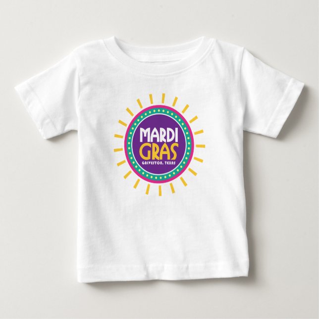 Mardi Gras Sun, Galveston, Texas Baby T-Shirt (Front)