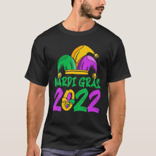Mardi Gras T Mardi Gras 2022 Beads Mask Feathers T-Shirt