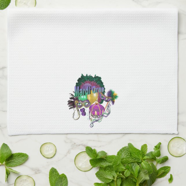 Mardi Gras Tea Towel (Folded)
