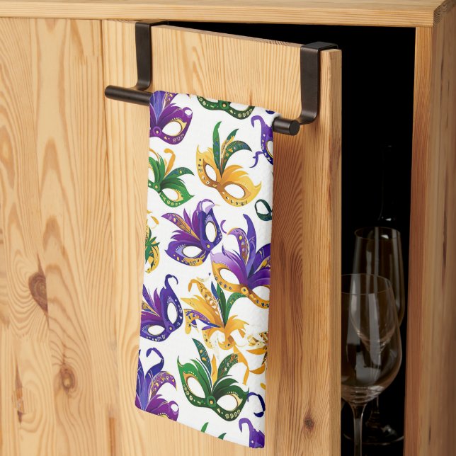 Mardi Gras  Tea Towel (Thirds Fold)