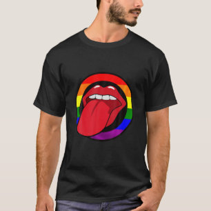 Mardi Gras Tee Lips Tongue Rainbow Party Carnival