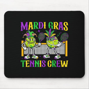 Mardi Gras Tennis Crew Cute Masked Beads Player Te Mouse Pad