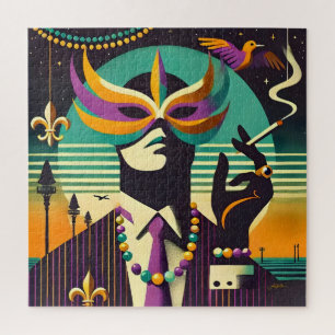 Mardi Gras The Smoking Man Jigsaw Puzzle