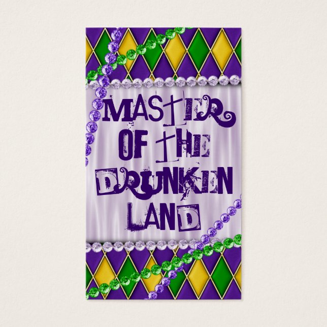 Mardi Gras Themed Beads, Harlequin Diamond (Front)