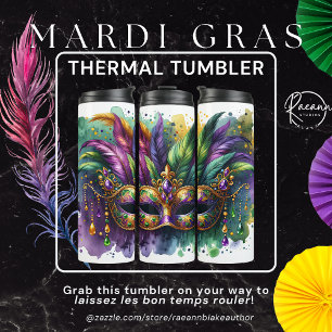 Mardi Gras Thermal Tumbler
