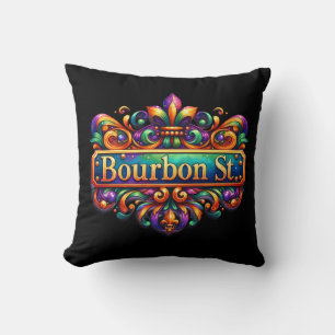 Mardi Gras Throw Pillow