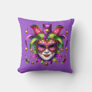 Mardi Gras Throw Pillow