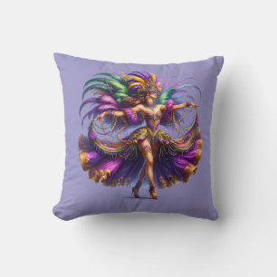 Mardi Gras Throw Pillow