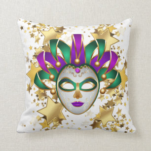Mardi Gras Throw Pillow