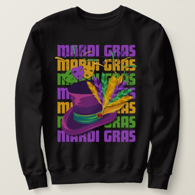 MARDI GRAS Top Hat Feathers (Design Front)