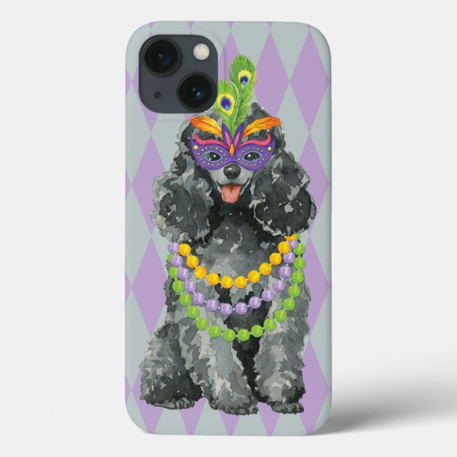 Mardi Gras Toy Poodle Case-Mate iPhone Case (Back)
