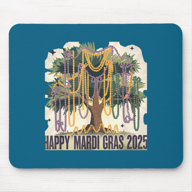 Mardi Gras Tree Carnival New 2024 For Women Valent Mouse Pad (Front)