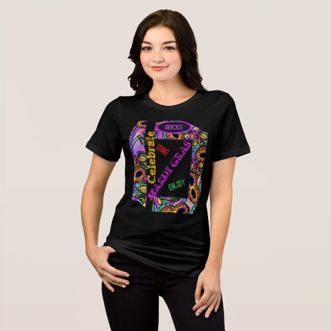 MARDI GRAS Tri-Blend SHIRT (Front Full)