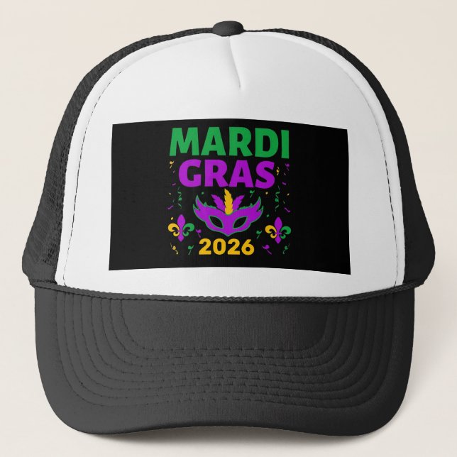 Mardi Gras Trucker Hat (Front)