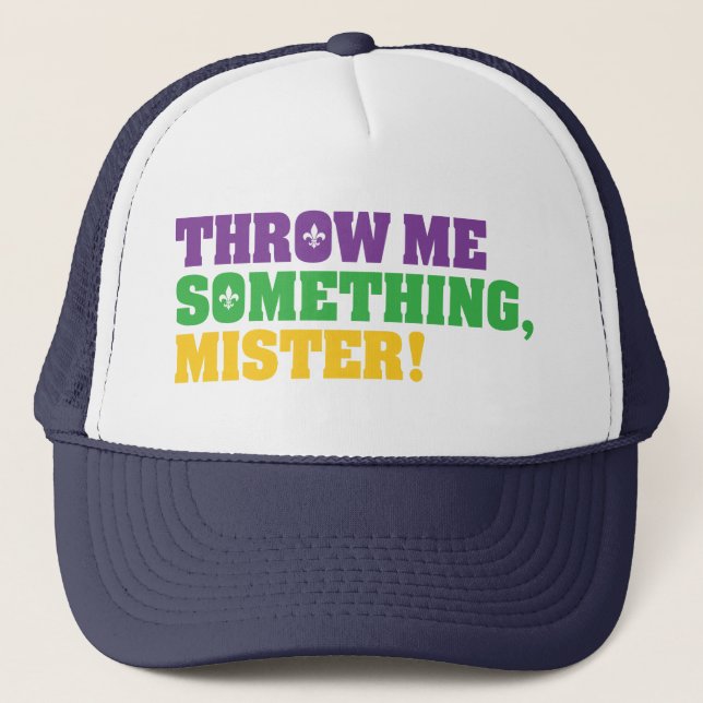 Mardi Gras Trucker Hat (Front)