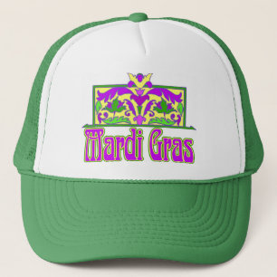 Mardi gras trucker hat