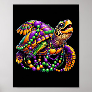 Mardi Gras Turtle Party Mardi Gras Lover  Poster