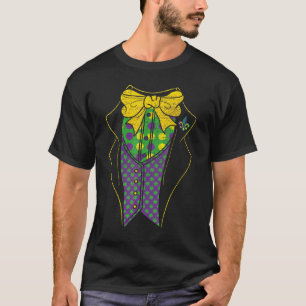 Mardi Gras Tuxedo Costume Funny Carnival Parade De T-Shirt