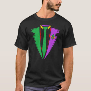 Mardi Gras Tuxedo Suit Gentlemen Carnival Men Boys T-Shirt