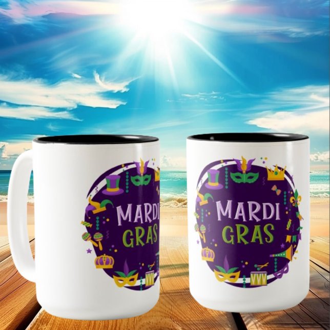 Mardi Gras Two-Tone Coffee Mug (Creator Uploaded)